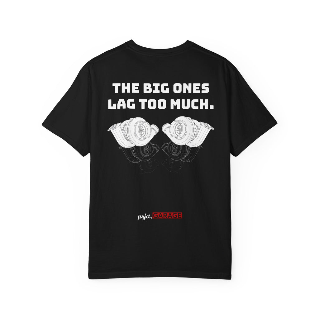 T-Shirt - She Says Mine's the Perfect Size / The Big Ones Lag Too Much (Turbo Humor)