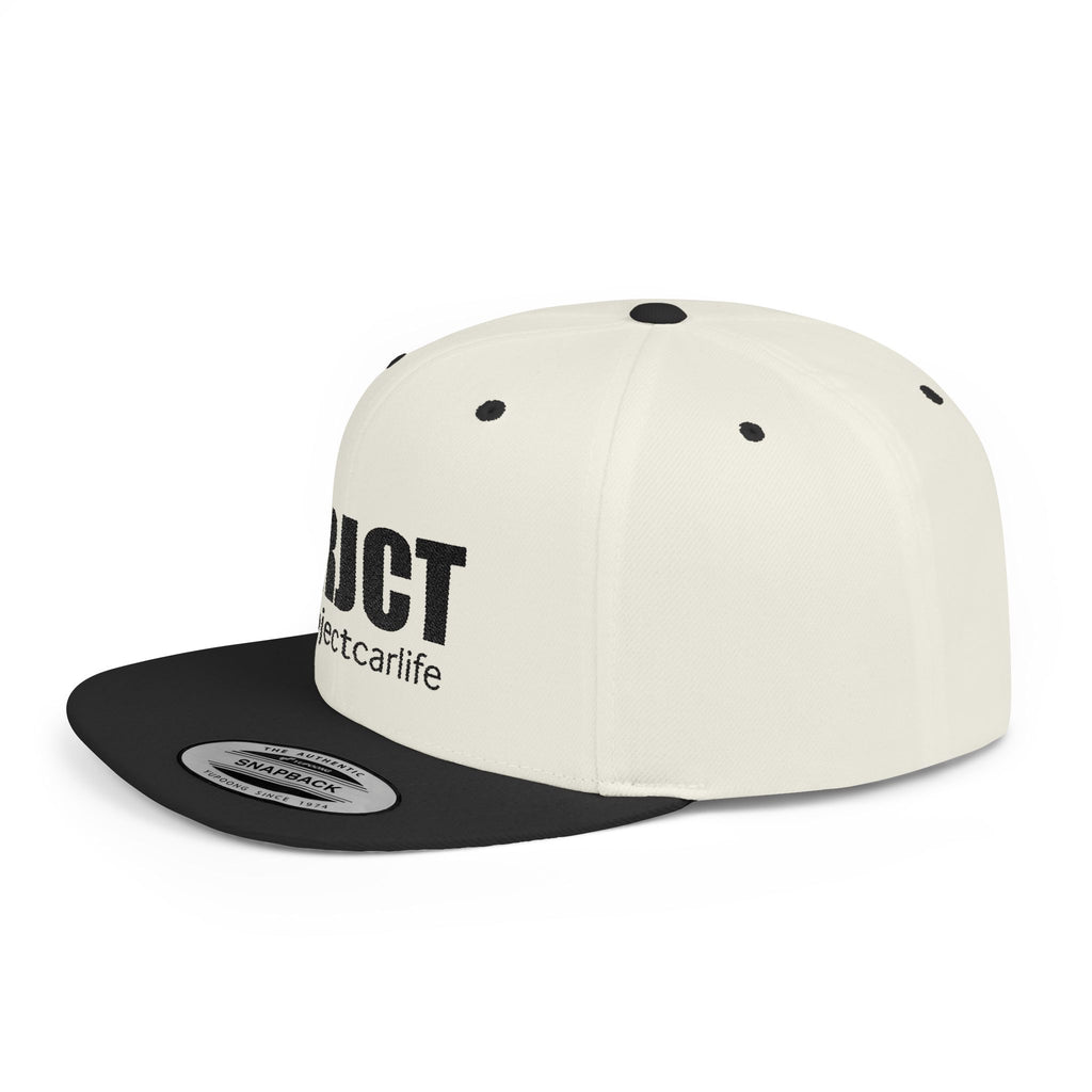 Snapback Hat — PRJCT #projectcarlife Embroidered Flat Bill Cap