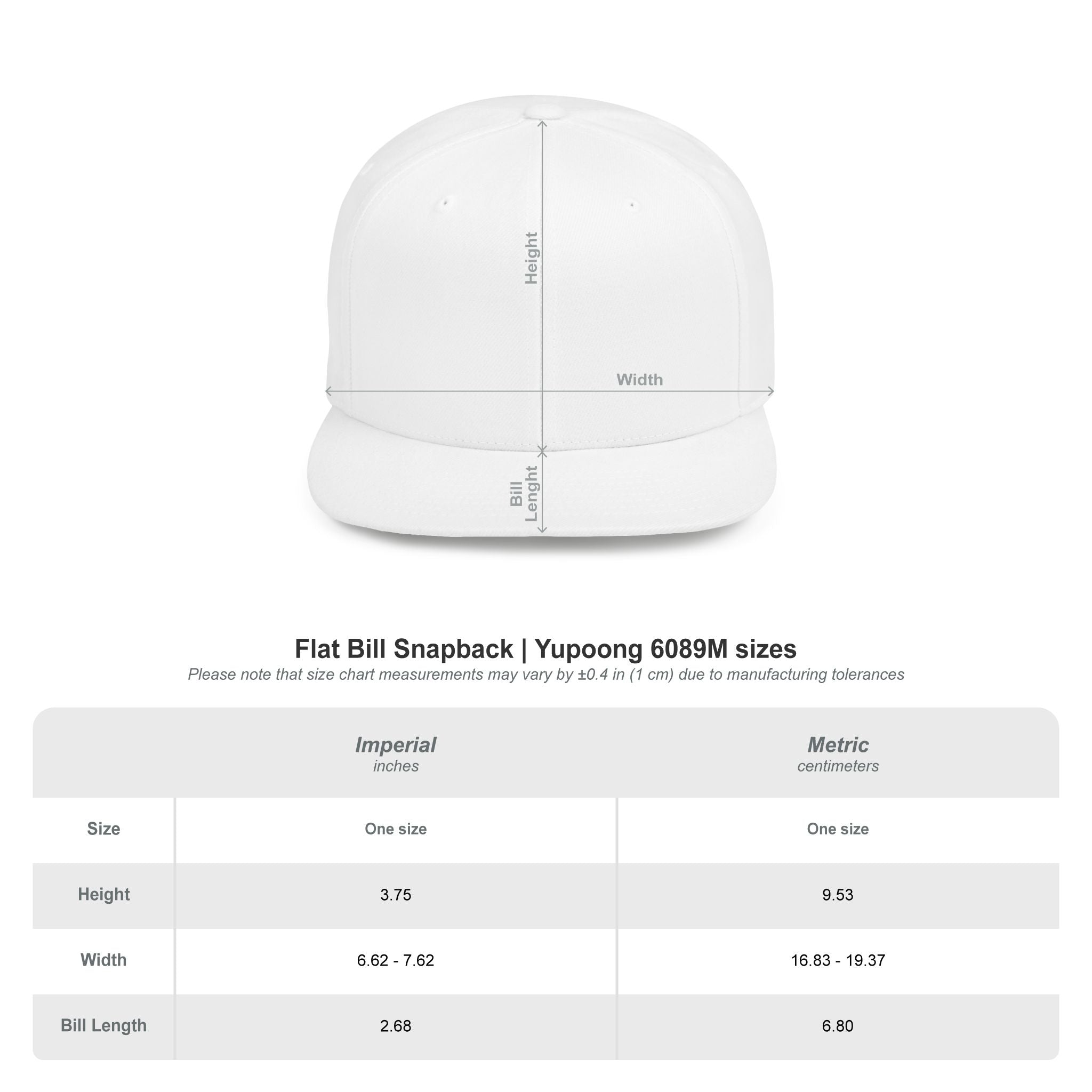 Snapback Hat — PRJCT #projectcarlife Embroidered Flat Bill Cap