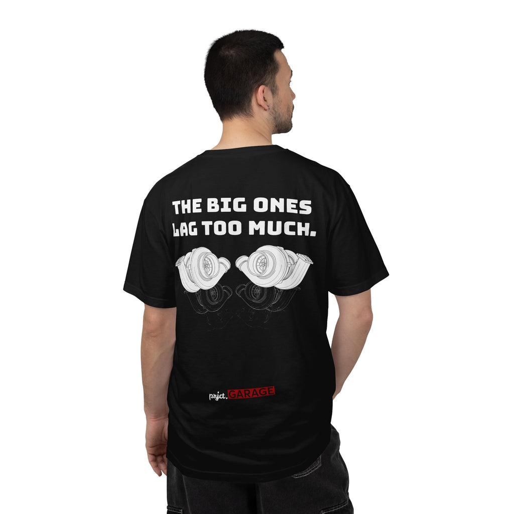 T-Shirt - She Says Mine's the Perfect Size / The Big Ones Lag Too Much (Turbo Humor)